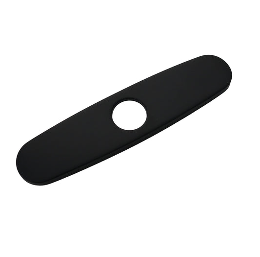 Stylish - Single Hole 9.75-inch Kitchen Faucet Plate in Matte Black