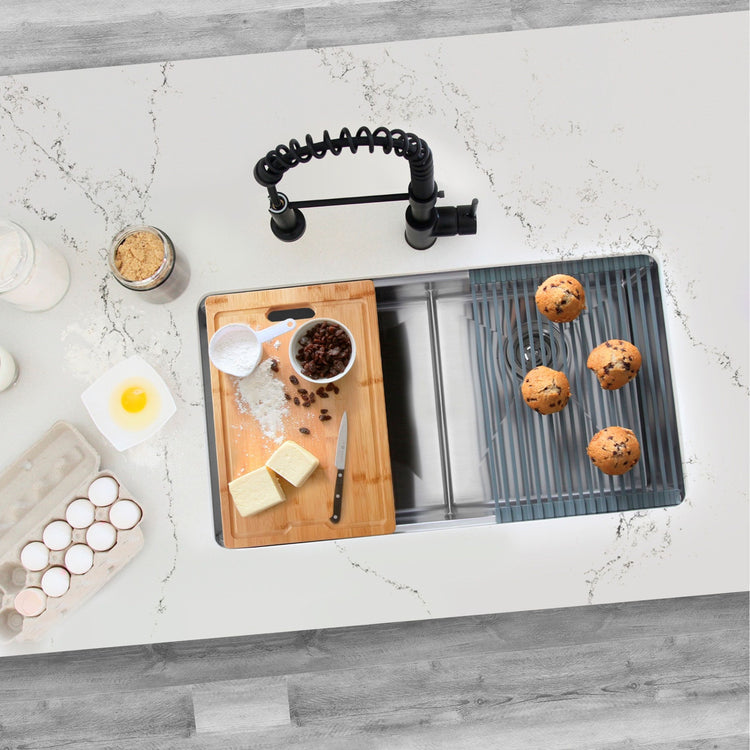 Over the Sink Workstation Bamboo Cutting Board