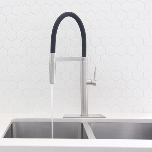 Stylish - Single Hole Kitchen Faucet Plate in Brushed Nickel