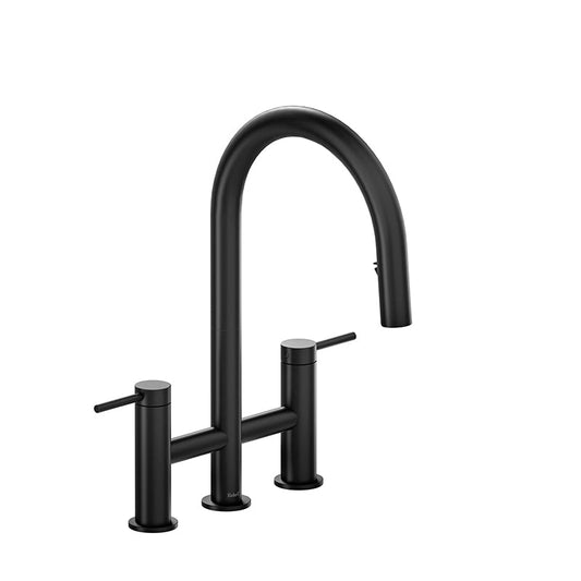 Riobel - Azure Bridge Faucet w/ Spray - Black