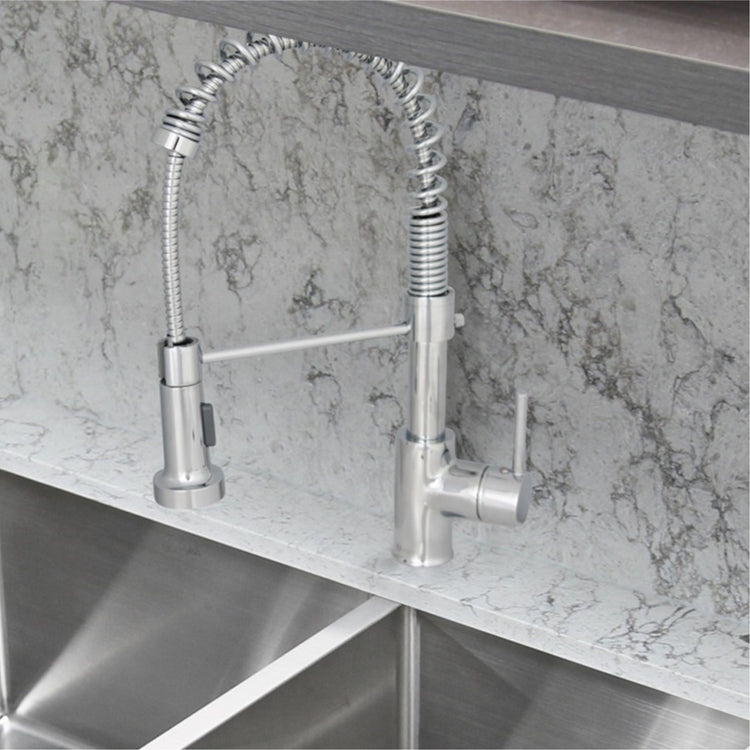 Stylish - Single-Handle Pull-Down Sprayer Kitchen Faucet with Spring Design in Chrome