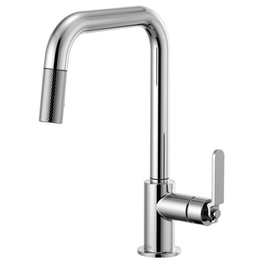 Brizo - Litze - Square Spout Pull-Down - Industrial Handle - Chrome