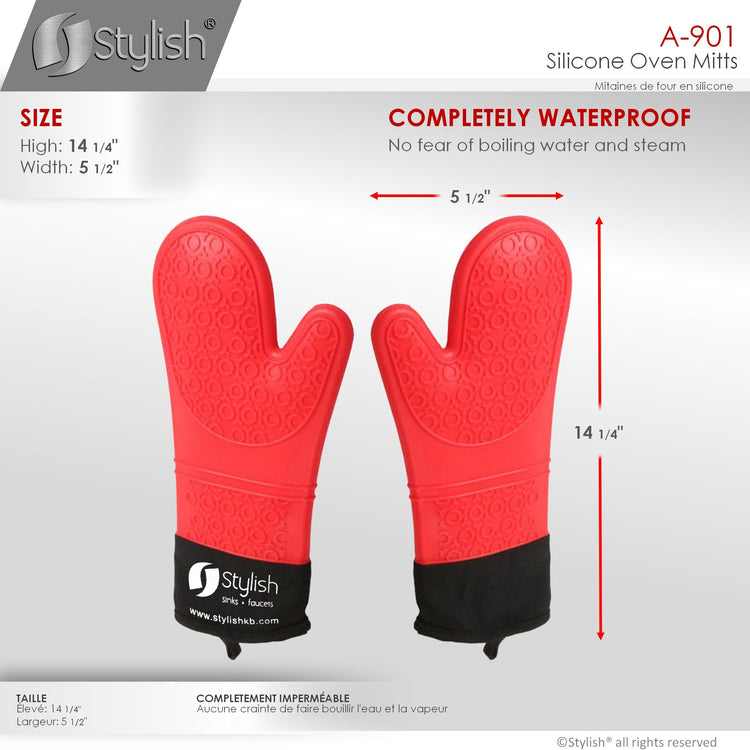 Heat Resistant Silicone Mitts