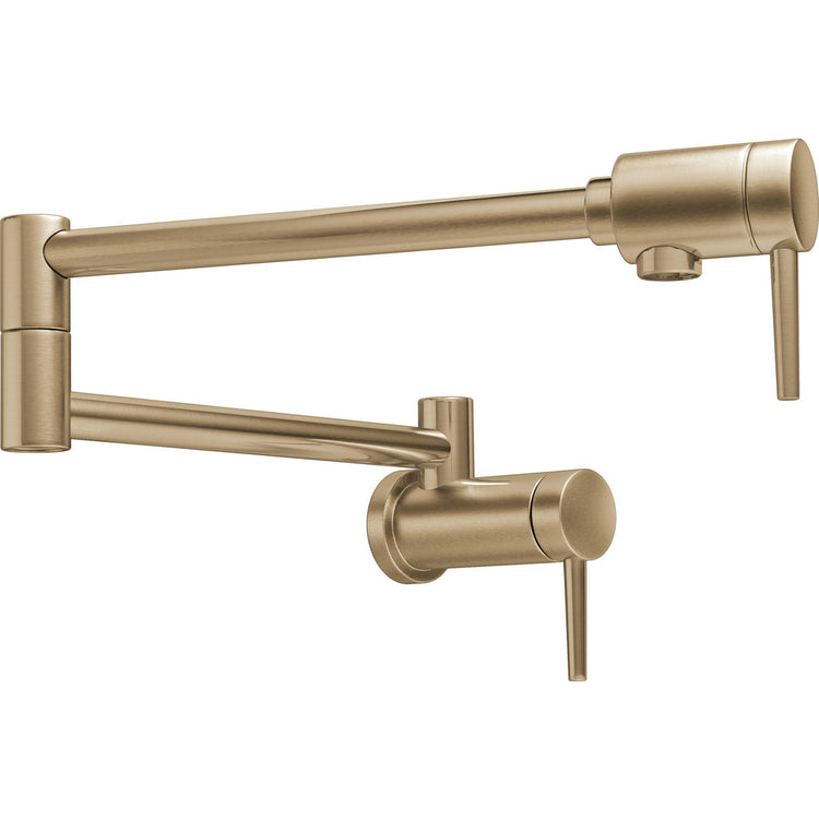 Delta - Contemporary Pot Filler - Wall Mount - Champagne Bronze