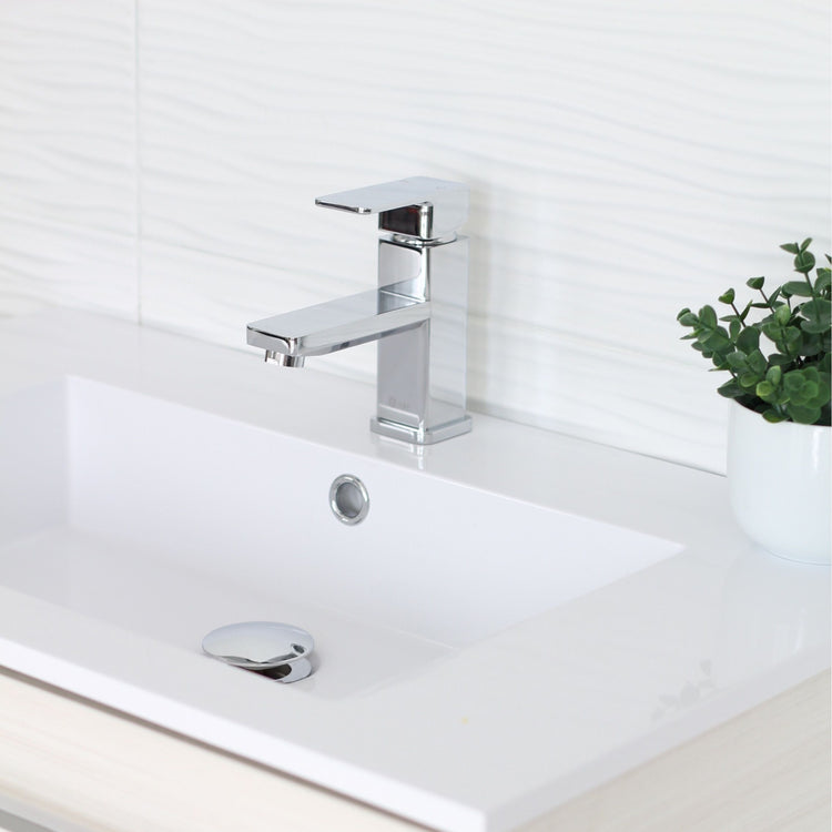 Vessel Sink Pop-Up Drain with Overflow in Polished Chrome Finish