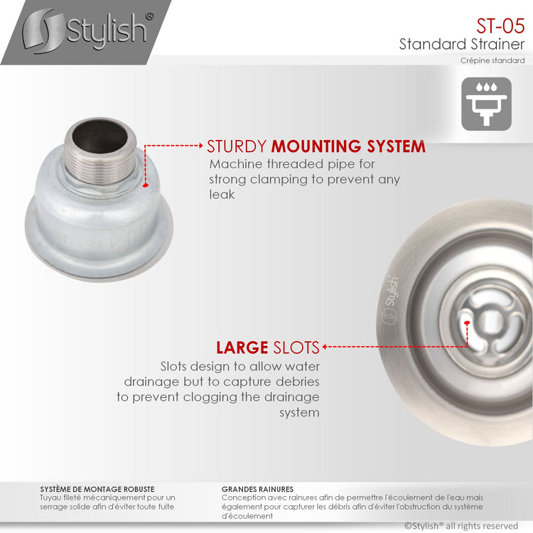 Standard Strainer Kitchen Sink Drain