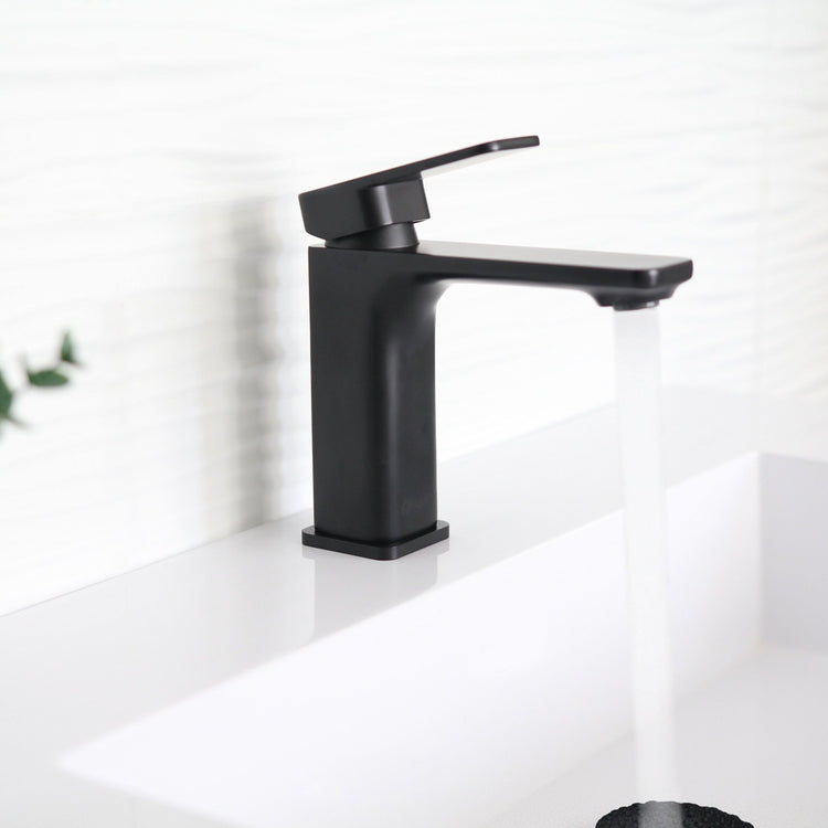 Single Handle Bathroom Faucet Black