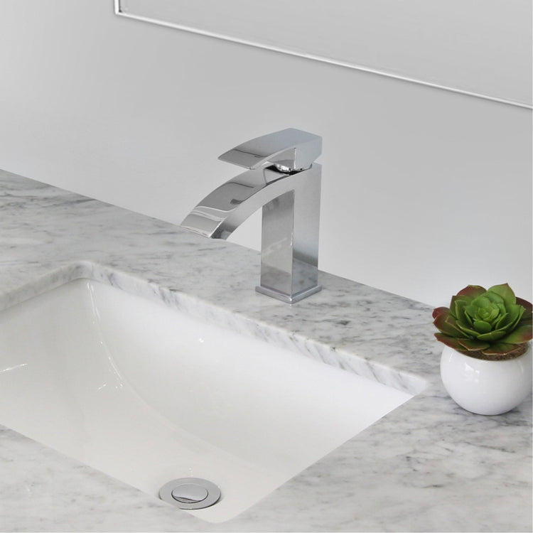 Modern Single Handle Polished Chrome Bathroom Faucet