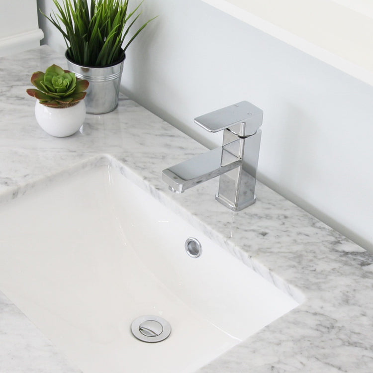 Bathroom Vanity Sink Pop-Up Drain with Overflow in Polished Chrome