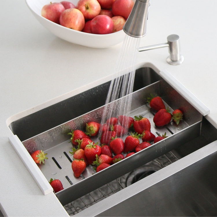 18-inch Stainless Steel Over the Sink Colander with Non-slip Handle, A-03