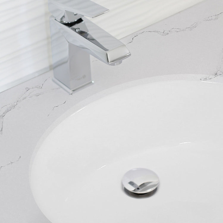 Porcelain Oval 19.5 inch Undermount Bathroom Sink with Overflow