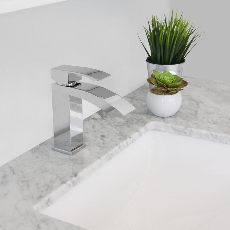 Modern Single Handle Polished Chrome Bathroom Faucet