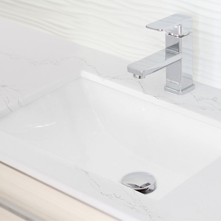 Porcelain Rectangular 21 inch Undermount Bathroom Sink with Overflow